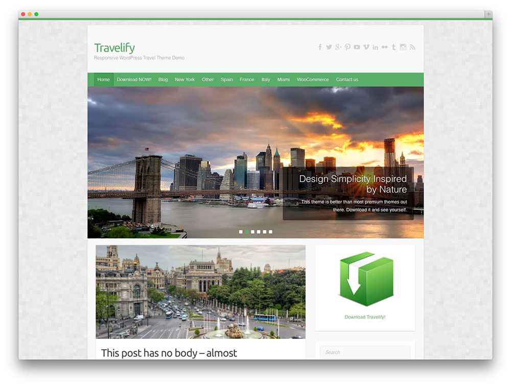 travelify - travel wordpress theme