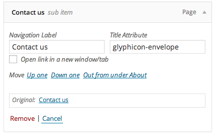 Glyphicons for WordPress