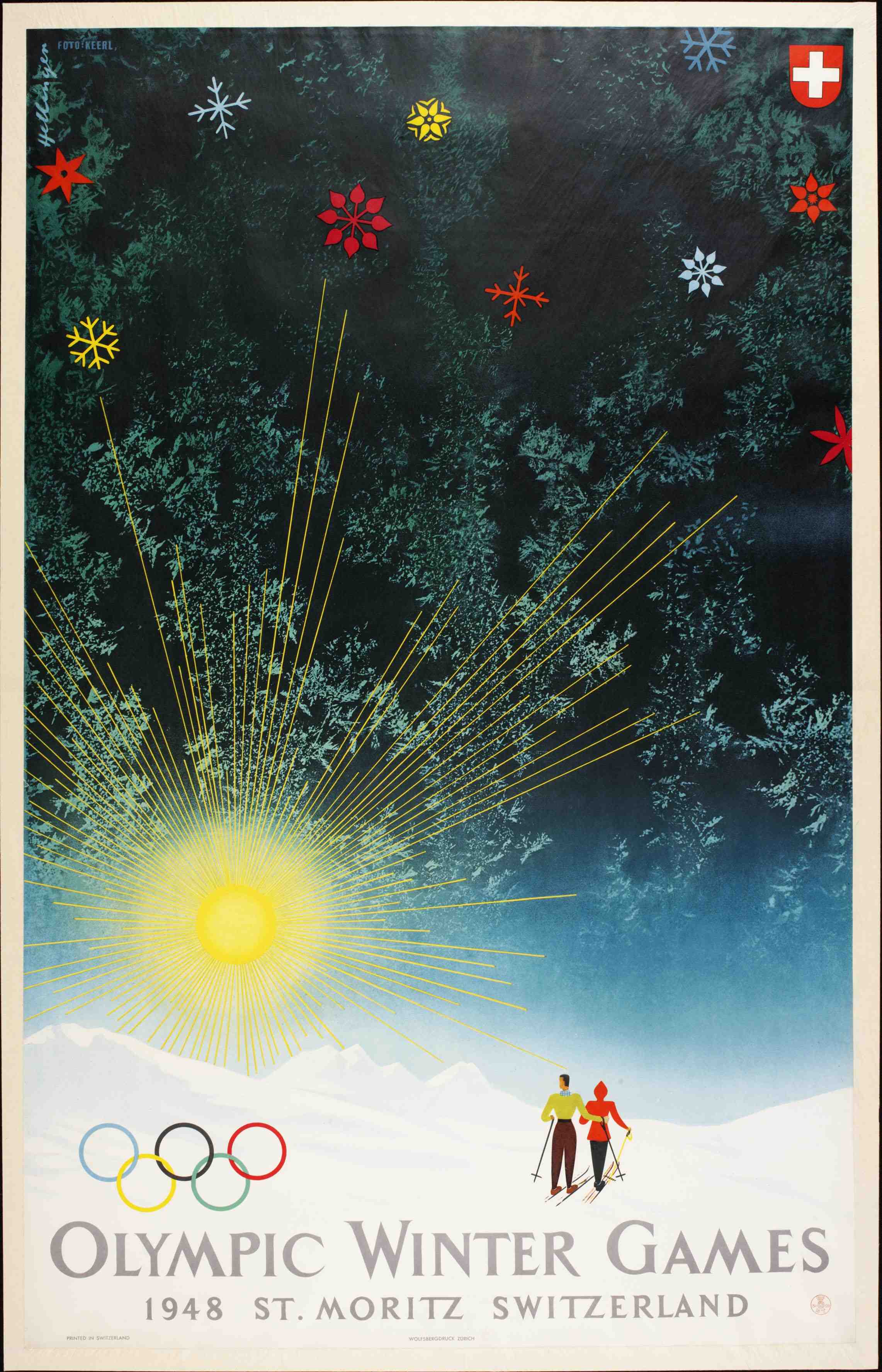 1948 Winter Olympics – St. Moritz, Switzerland Poster