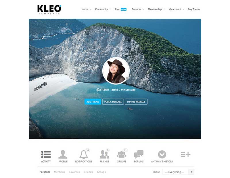 Kleo BuddyPress Profile