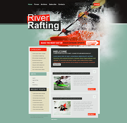 Rafting WordPress Theme