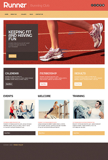 Running Sport WordPress Theme