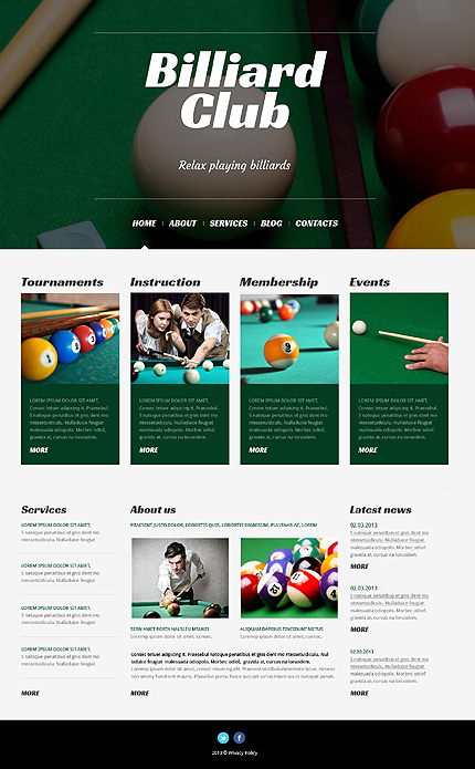 Billiards WordPress Theme