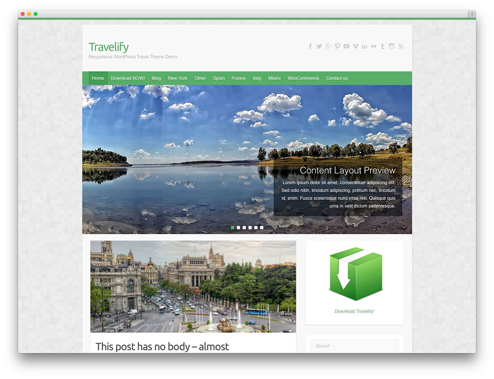 travelify - corporate travel theme
