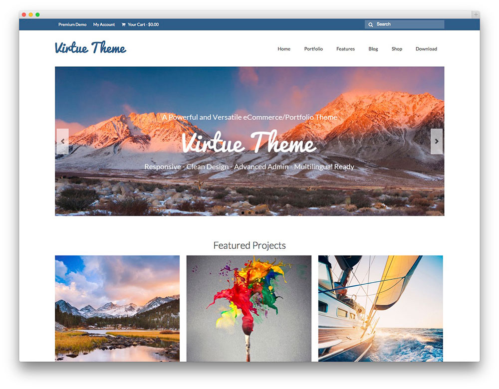 virtue - free bootstrap business theme